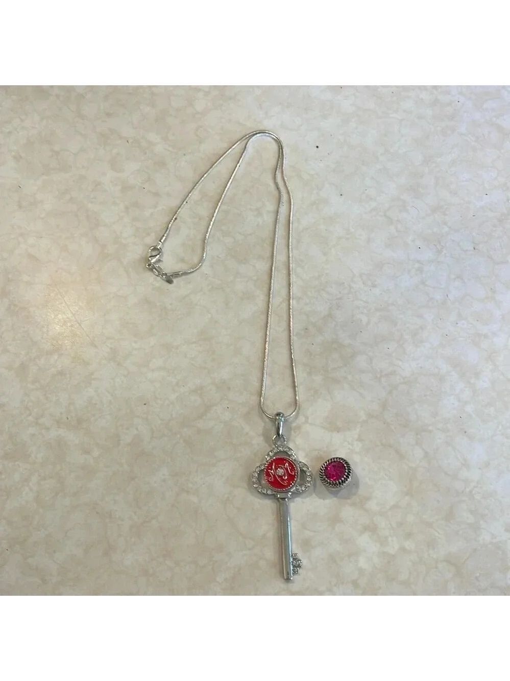 Snap Jewelry Necklace, With two 12mm Mini Snaps, New